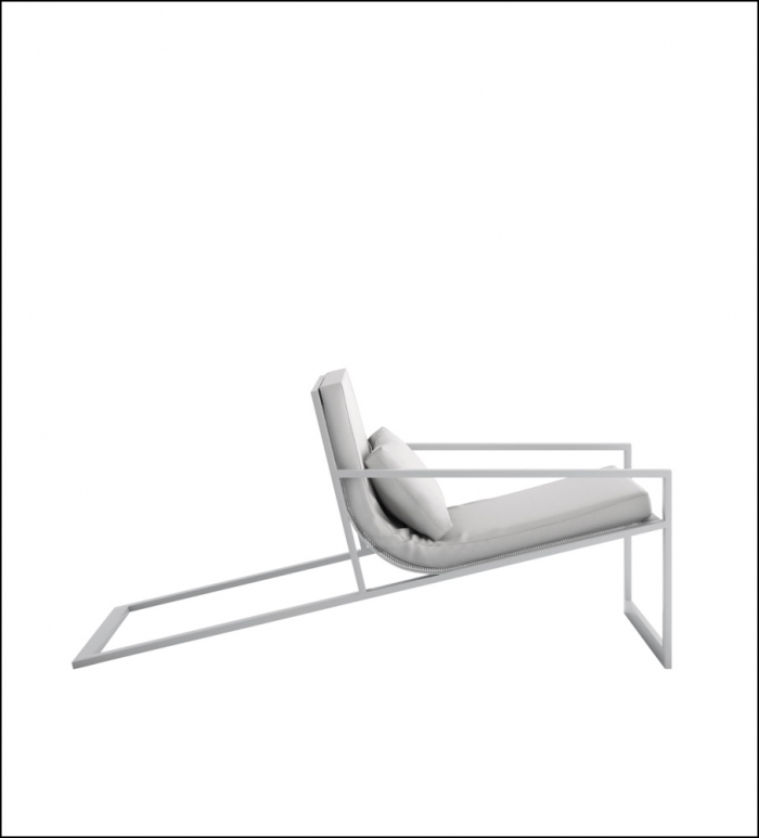 blau white singular lounge chair profile product image 3 700x773 - Stuhl Singular Blau - Gandia Blasco