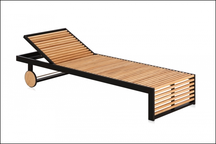 dna teak chaiselongue black 2 700x468 - Liege DNA Teakholz - Gandia Blasco
